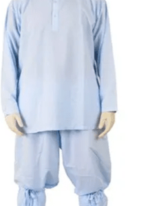 Mandarin collar pant and shirt set with snaps cap and booties